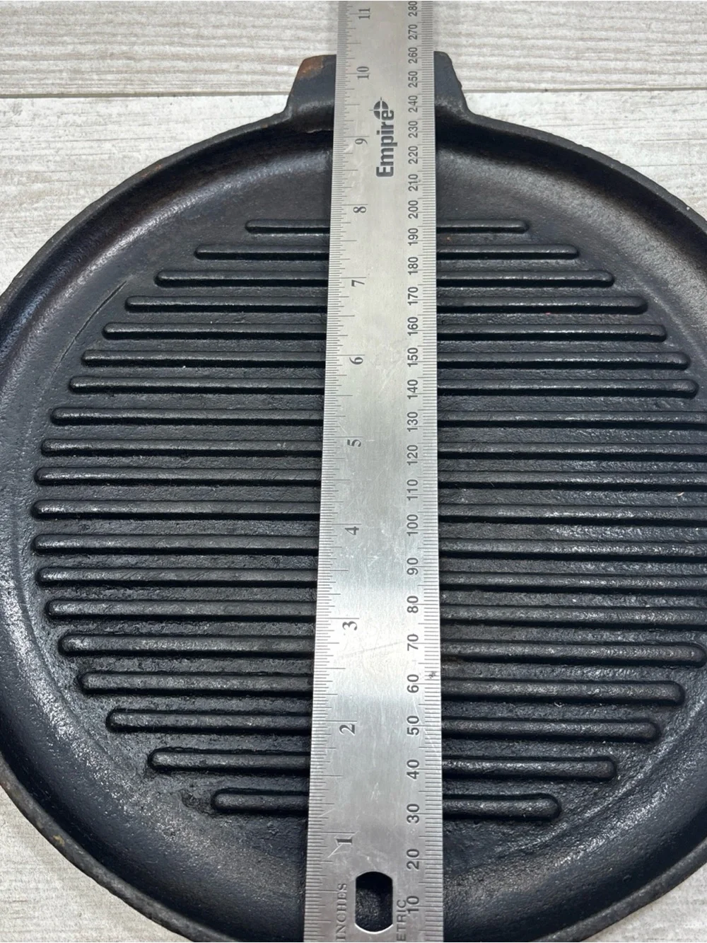 Vintage Corona Cast Iron Ribbed Grill Pan - Black